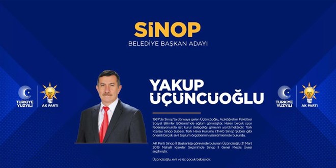 AK Parti Sinop Belediye Bakan aday Yakup ncolu kimdir?