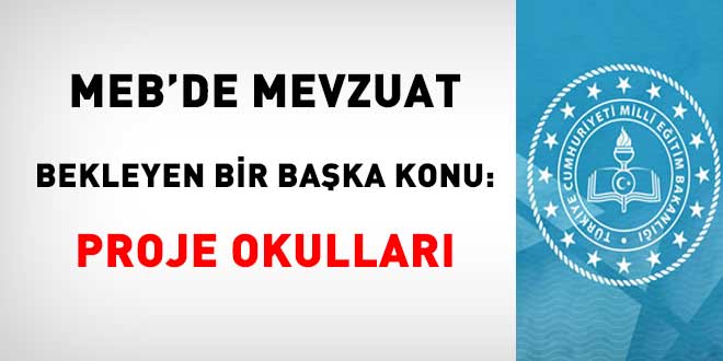 MEB'de Mevzuat Bekleyen Bir Başka Konu: Proje Okulları