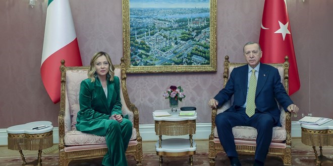 Cumhurbaşkanı Erdoğan, İtalya Başbakanı Meloni'yi kabul etti