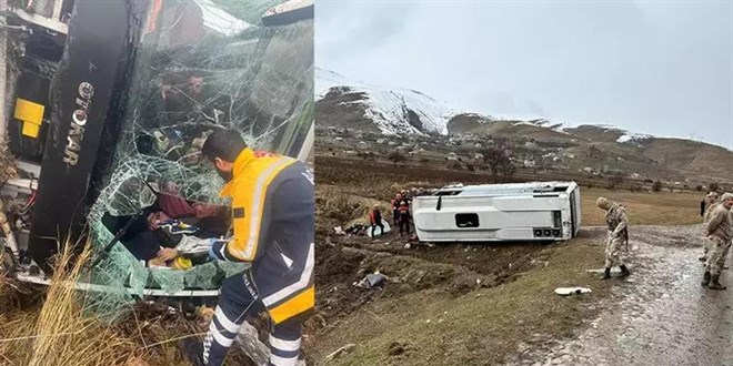 Van'da yolcu midibüsü devrildi: 7'si çocuk 27 yaralı