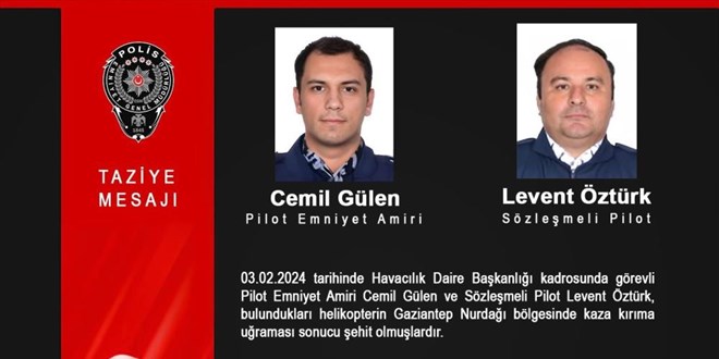 Helikopter kazasında şehit olan polislerin isimleri açıklandı