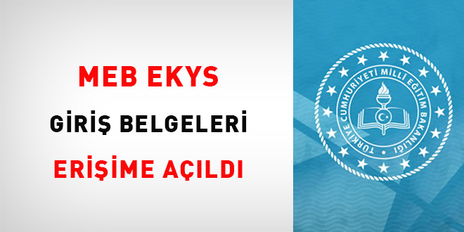 MEB-EKYS giri belgeleri eriime ald