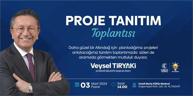 Altındağ Belediye Başkan adayı Veysel Tiryaki proje tanıtım toplantısı