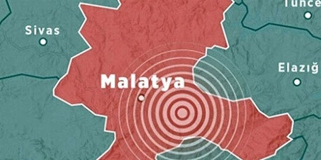Malatya'da 4,4 büyüklüğünde deprem