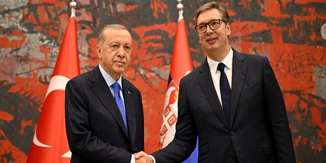 Erdoan, Srbistan Cumhurbakan Vucic ile grt