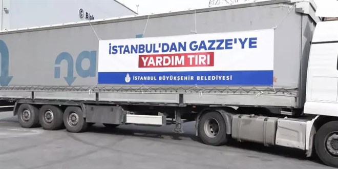 İBB'nin Gazze'ye gönderdiği yardım tırları yola çıktı