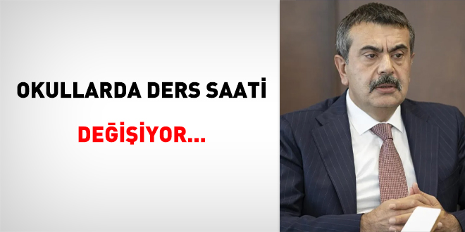 Okullarda ders saati değişiyor...
