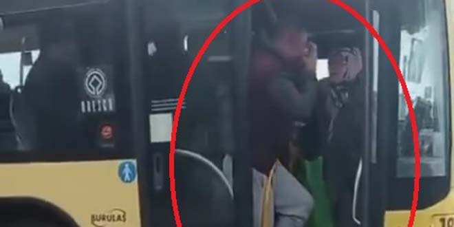 Yolcu dolu otobüsün içi bir anda ringe döndü