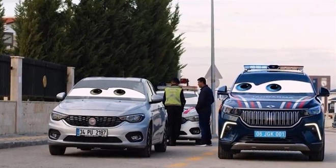 Jandarma Genel Komutanlığı'ndan animasyonlu 'Jandarma Togg' paylaşımı