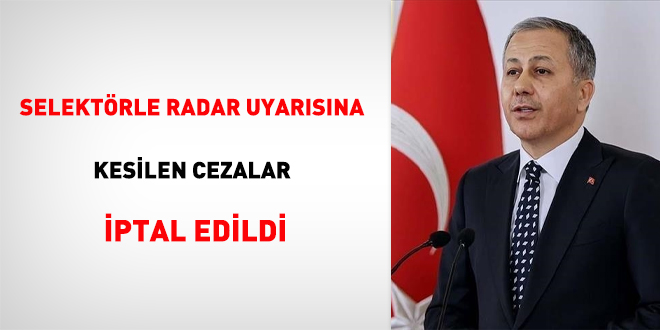 Selektrle radar uyarsna kesilen cezalar iptal edildi