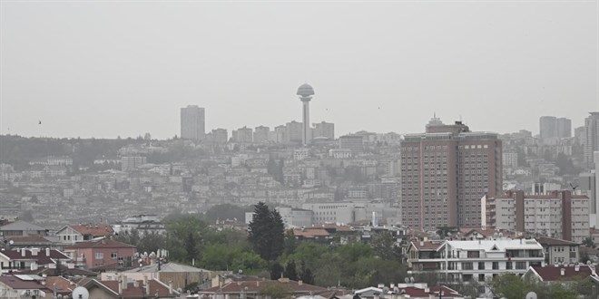Ankara'da toz tanmnn cuma gece saatlerine kadar grlmesi bekleniyor