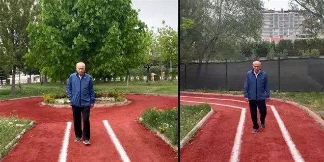 Bahçeli, parkta yürüyüş yaptı