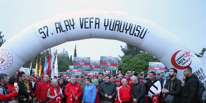 Gelibolu Yarımadası'nda 57. Alay Vefa Yürüyüşü başladı