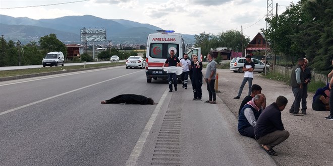 Amasya'da otomobilin arpt gen kz ld