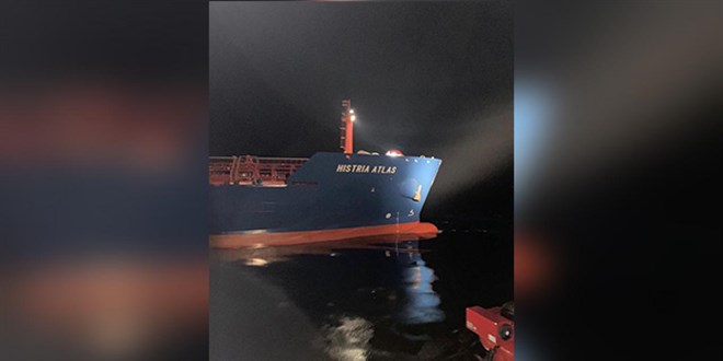anakkale Boaz'nda makine arzas yapan tanker kurtarld