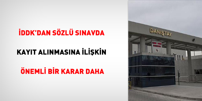 DDK'dan szl snavda kayt alnmasna ilikin nemli bir karar daha