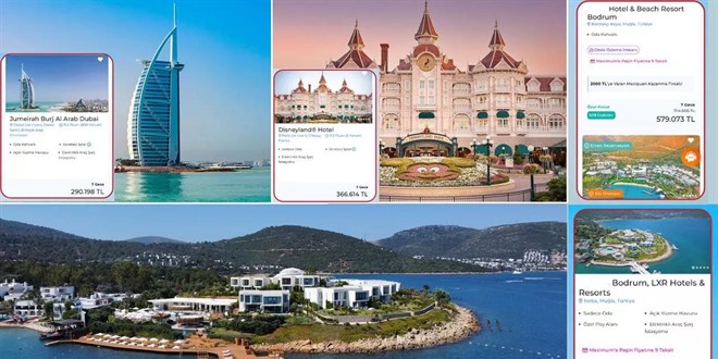 Antalya ve Mula'daki otel fiyatlar Burj al Arab' geti