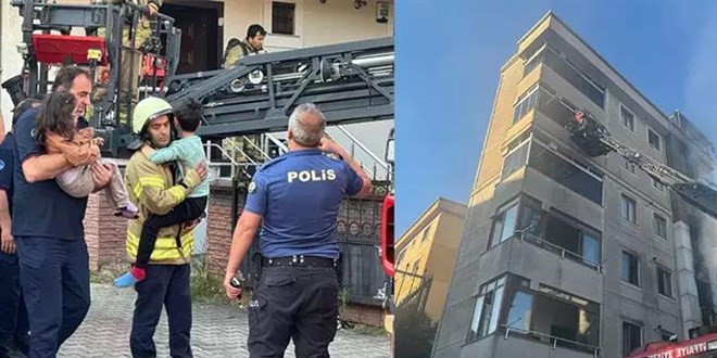 Kartal'da 6 katlı binada yangın: 1 ölü