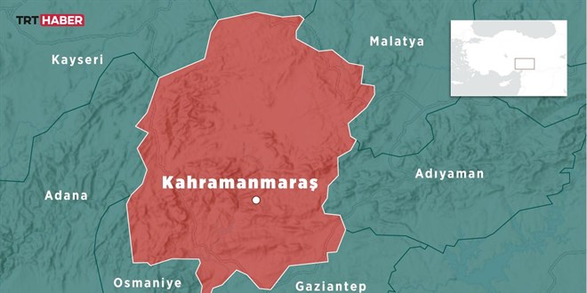 Kahramanmaraş'ta 3,9 büyüklüğünde deprem