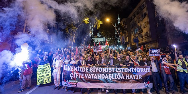 Ankara'da, İsrail'in Gazze'ye yönelik saldırıları protesto edildi