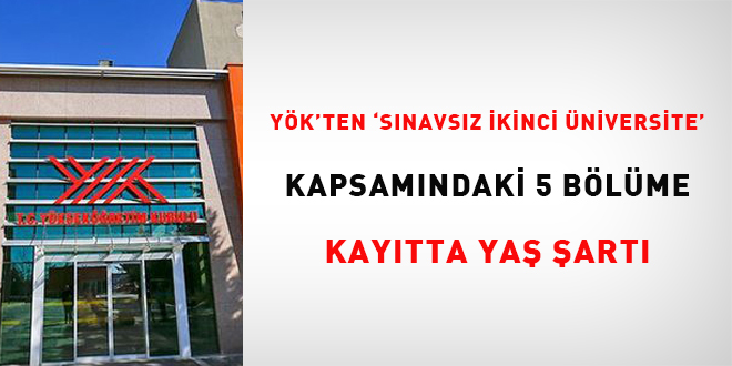 YK'ten 'snavsz ikinci niversite' kapsamndaki 5 blme ya art