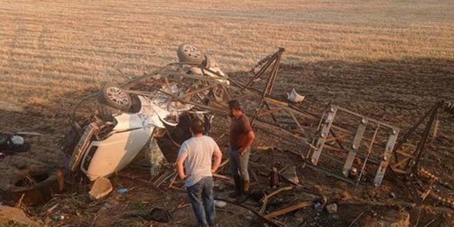 Manisa'da otomobil tarlaya uçtu: 1 ölü