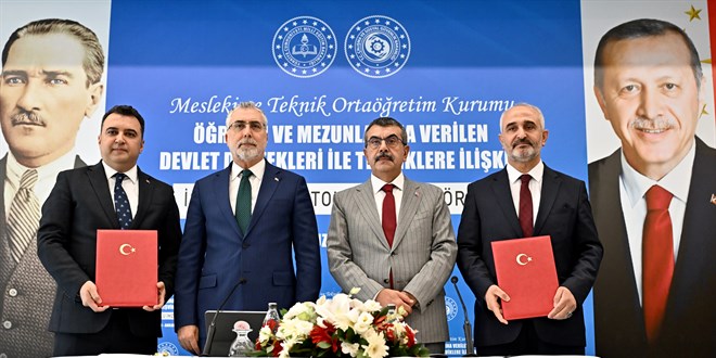 İki bakanlıktan Mesleki, teknik lise mezunlarına yönelik teşvik protokolü