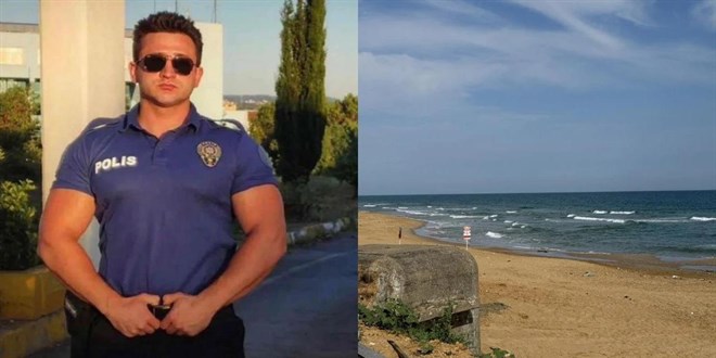 Denizde akntya kaplan polis memuru hayatn kaybetti
