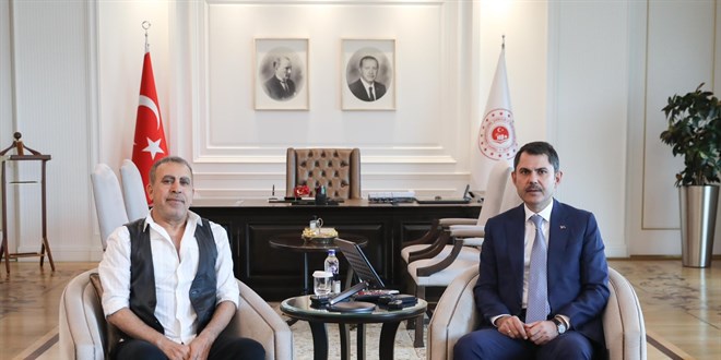 Bakan Kurum, sanatçı Haluk Levent'i kabul etti