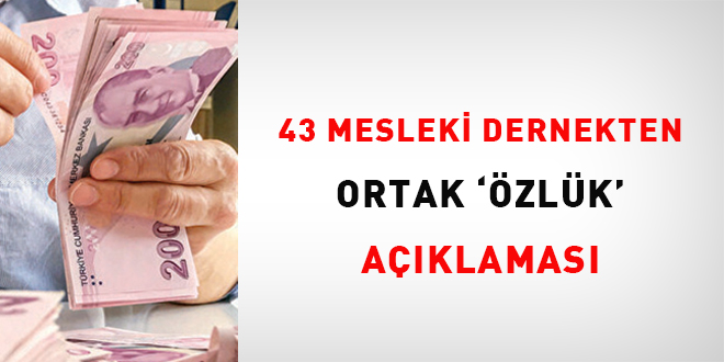 43 mesleki dernekten ortak 'özlük' açıklaması