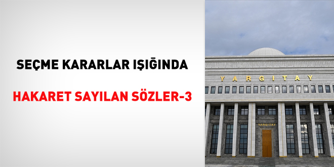 Seçme kararlar ışığında hakaret sayılan sözler-3