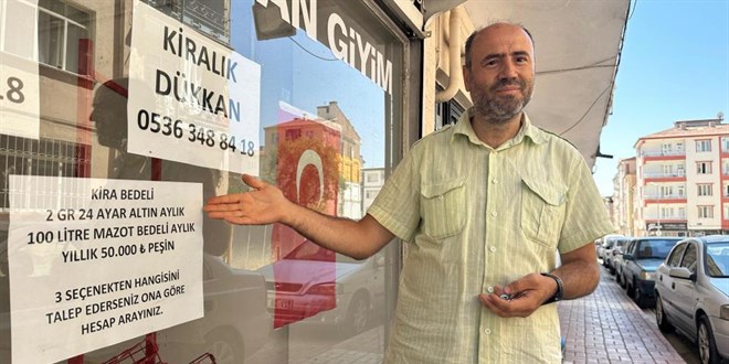 Böyle 'kiralık' ilanı görülmedi: 100 litre mazota kiralık dükkan
