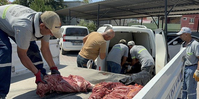 Adana'da 1,5 ton tek tırnaklı hayvan eti ele geçirildi