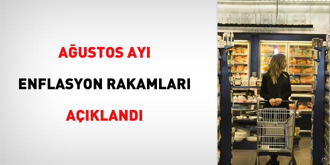 Ağustos ayı enflasyon rakamları açıklandı
