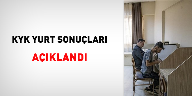 KYK yurt sonuçları açıklandı