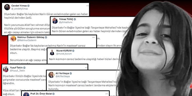 Bakanların Narin mesajında dikkat çeken detay