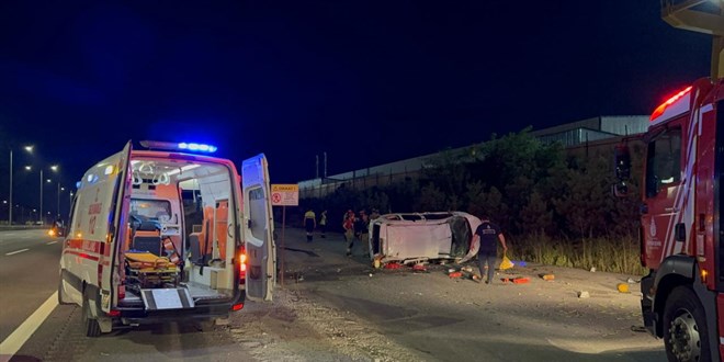 Kuzey Marmara Otoyolu'nda otomobil takla attı: 1 ölü, 5 yaralı