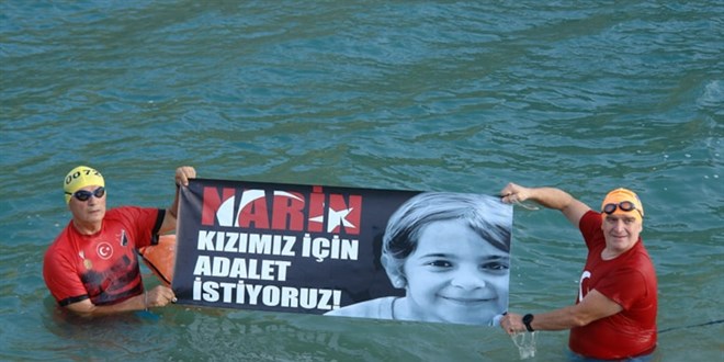 Narin için 13 bin kulaç attılar: 'Adalet istiyoruz'