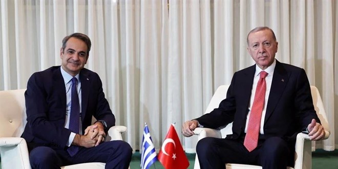Cumhurbaşkanı Erdoğan, Yunanistan Başbakanı Miçotakis'i kabul etti