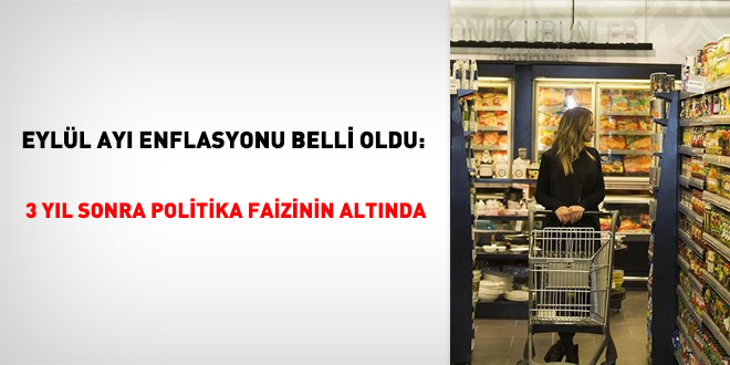 Eylül ayı enflasyonu belli oldu: 3 yıl sonra politika faizinin altında