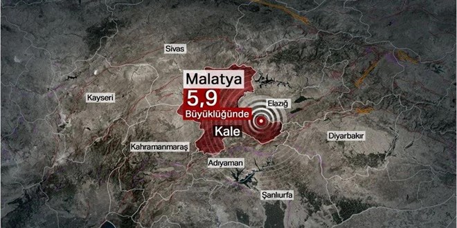Malatya'daki 5,9 büyüklüğünde deprem Kayseri ve Sivas'ta da hissedildi