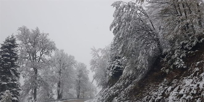 Karadeniz'de 5 ilde yüksek kesimlere kar düştü