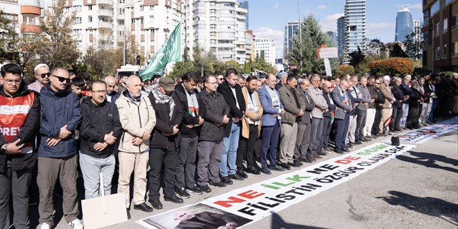 Şehit Yahya Sinvar için Ankara'da gıyabi cenaze namazı kılındı
