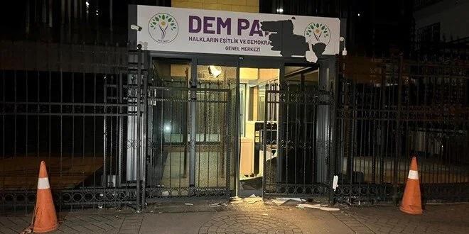 DEM Parti genel merkezine saldırı: Bir kişi gözaltına alındı