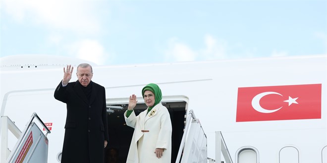 Cumhurbaşkanı Erdoğan Kırgızistan'a gitti