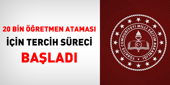 20 bin öğretmen ataması için tercih süreci başladı