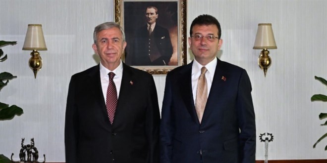 İmamoğlu'ndan Mansur Yavaş'a ziyaret