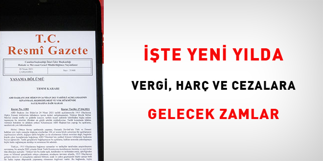 İşte yeni yılda vergi, harç ve cezalara gelecek zamlar