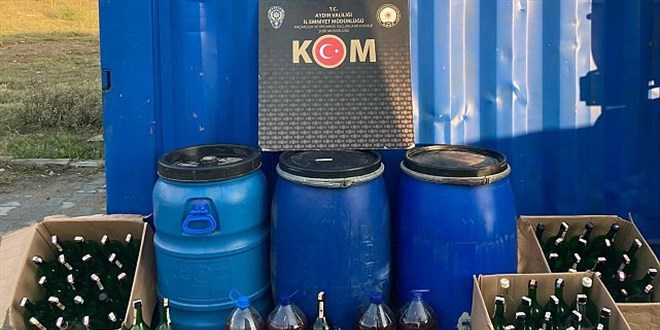 Aydın'da 374 litre 'sahte içki' ele geçirildi; 3 gözaltı