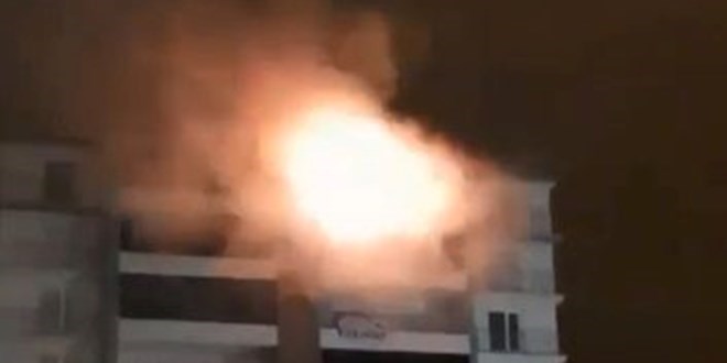 Ankara'da 7 katlı apartmanda korkutan yangın